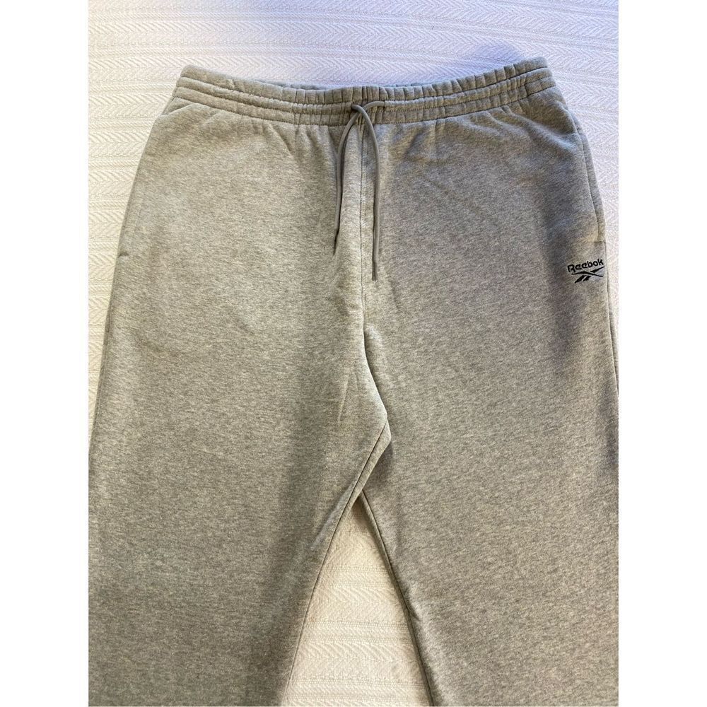 Reebok Mens LARGE Solid Gray Heather Joggers NWT - image 3